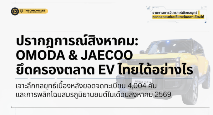 OMODA & JAECOO ทะยานอันดับ 1 แบรนด์จีนเดือนสิงหาคม 2569 ยอด 4,004 คัน แซงเพื่อนร่วมสนามได้ยังไง?